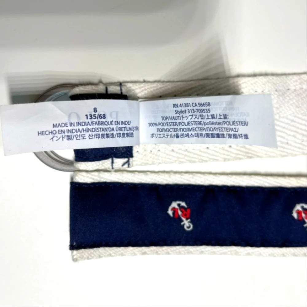 NWOT Boy's Ralph Lauren Polo Belt With Anchors